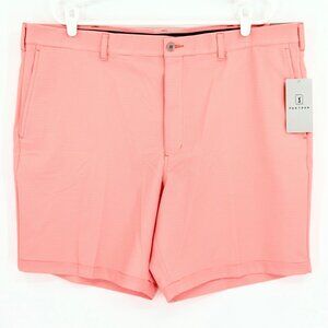 PGA Tour Men's Active Gripper Waistband UPF 50 Stretch Coral Shorts Size 40 NWT